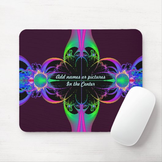 Persoonlijke fractale Mousepad Muismat (Met muis)