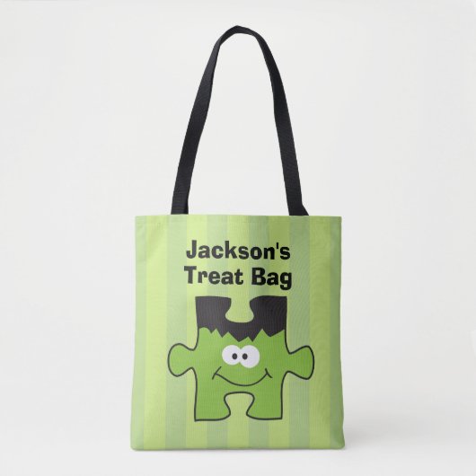 Persoonlijke Franken Puzzle Halloween Treat Tote Bag (Voorkant)