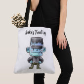 Persoonlijke Frankenstein Treat Canvas tas (Dichtbij)