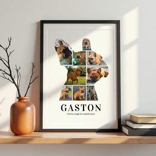 Persoonlijke Franse Bulldog Foto Collage Poster
