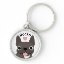 Persoonlijke Franse Bulldog-sleutelhanger Aangepas