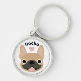 Persoonlijke Franse Bulldog-sleutelhanger Aangepas Sleutelhanger