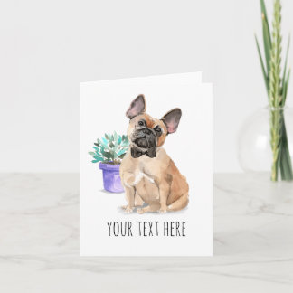 Persoonlijke Franse Bulldog Tekst Wenskaart Kaart
