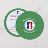 Persoonlijke Franse engel kerst vlag Kaart (Voorkant / Achterkant)