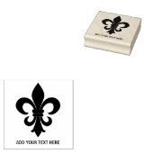 Persoonlijke Franse Fleur de Lis Rubberstempel (Gestempeld)
