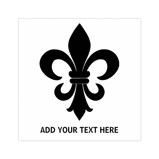Persoonlijke Franse Fleur de Lis Rubberstempel (Afrduk)