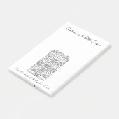Persoonlijke Franse Kasteel Architecturale Schets Post-it® Notes (Schuin)