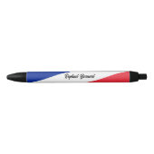 Persoonlijke Franse pen, Franse vlag, Frankrijk Zwarte Inkt Pen (Voorkant)