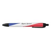 Persoonlijke Franse pen, Franse vlag, Frankrijk Zwarte Inkt Pen (Bodem)