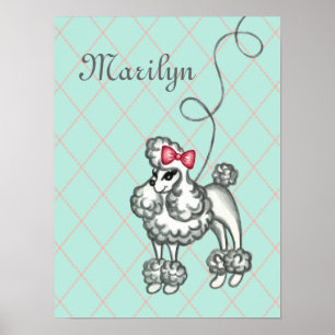 Persoonlijke Franse Poodle-kunstprint Poster