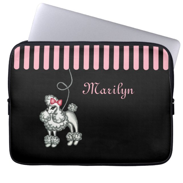 Persoonlijke Franse Poodle Laptop Hoes (Voorkant)