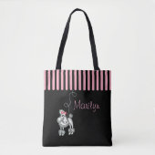 Persoonlijke Franse Poodle Tote Tas (Voorkant)