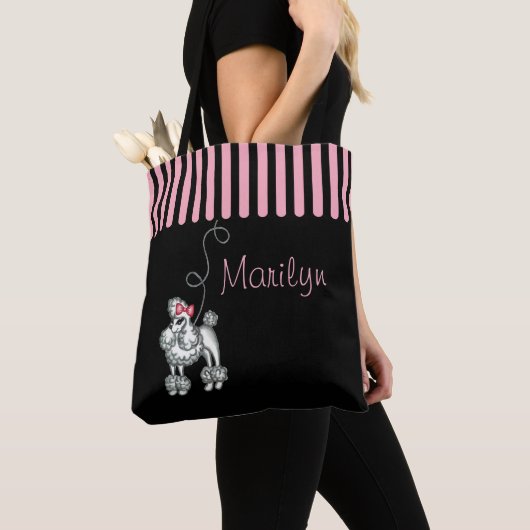 Persoonlijke Franse Poodle Tote Tas (Dichtbij)
