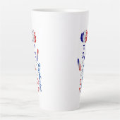 Persoonlijke Franse Roos Vlag  Latte Mok (Voorkant)