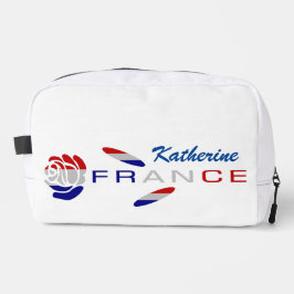 Persoonlijke Franse Vlag Roos Toilettasje