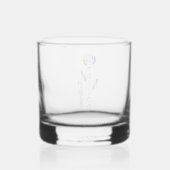 Persoonlijke Franse Vlag Roos Whisky Glas (Achterkant)
