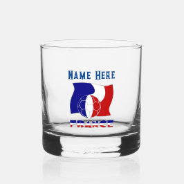 Persoonlijke Franse Voetbal Vlag Whisky Glas