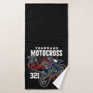 Persoonlijke Freestyle Motocross-racebeelden met F Bad Handdoek