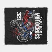 Persoonlijke Freestyle Motocross-racebeelden met F Fleece Deken (Voorkant (Horizontaal))