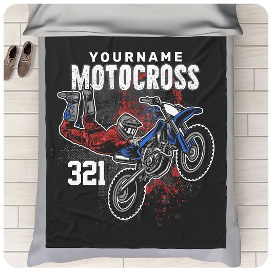 Persoonlijke Freestyle Motocross-racebeelden met F Fleece Deken