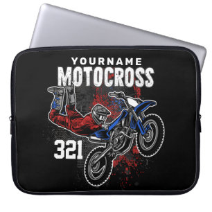 Persoonlijke Freestyle Motocross-racebeelden met F Laptop Sleeve