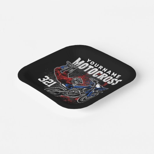 Persoonlijke Freestyle Motocross-racebeelden met F Papieren Bordje (Gebogen)