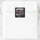 Persoonlijke Freestyle Motocross-racebeelden met F Vierkante Sticker (Tas)