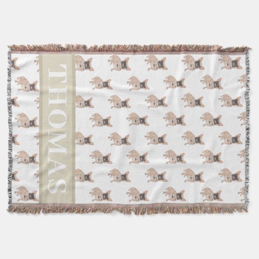 Persoonlijke Frenchie (gemaskeerd)  Deken (Voorkant)