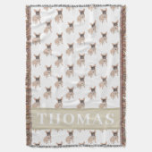 Persoonlijke Frenchie (gemaskerd)  Deken (Voorkant Verticaal)