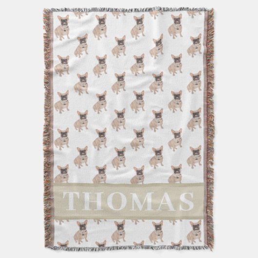 Persoonlijke Frenchie (gemaskerd) Deken (Voorkant Verticaal)