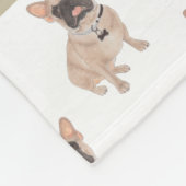 Persoonlijke Frenchie (gemaskerd)  Fleece Deken (Hoek)