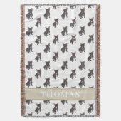 Persoonlijke Frenchie (zwarte Brindle) babydeken Deken (Voorkant Verticaal)