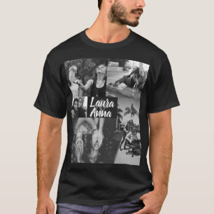 Persoonlijke Friends Black & White-fotocollage T T-shirt