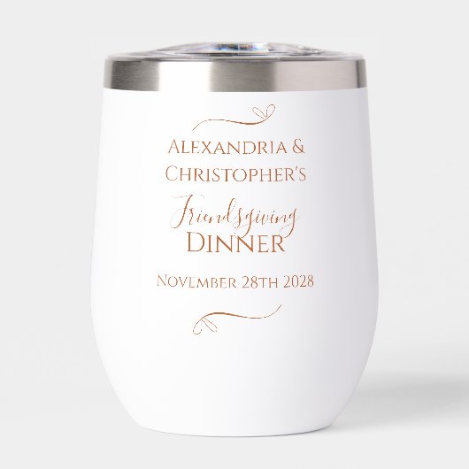 Persoonlijke Friendsgiving-dinerfeest Minimal  (Voorkant)