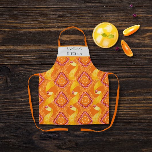 Persoonlijke Fruits and Zest Sinaasappel Schort