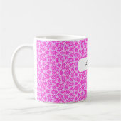 Persoonlijke Fuchsia Bloemen Koffiemok (Links)