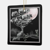 Persoonlijke Full Moon en Japanse Kerstmis Keramisch Ornament (Links)