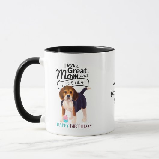 Persoonlijke FUN-fles voor de ALLERBESTE BEAGLE-HO Mok (Links)