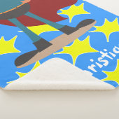 Persoonlijke Fun Novelty Superheld Sherpa Deken (3/4)