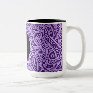 Persoonlijke Funky Paarse Paisley Patroon Mok