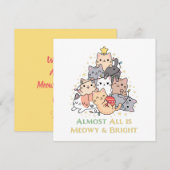 Persoonlijke Funny Cat Lovers Meowy Kerstmis (Voorkant / Achterkant)