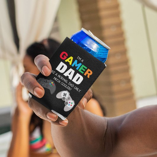 Persoonlijke Funny Colorful "GAMER" DAD Blikjeskoeler