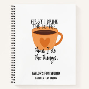Persoonlijke Funny Cup Koffee Journal Notitieboek