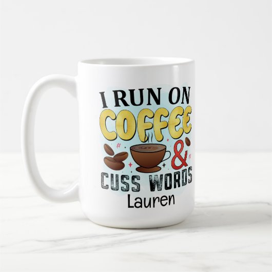 Persoonlijke Funny Cuss Words Coffee Mok (Links)