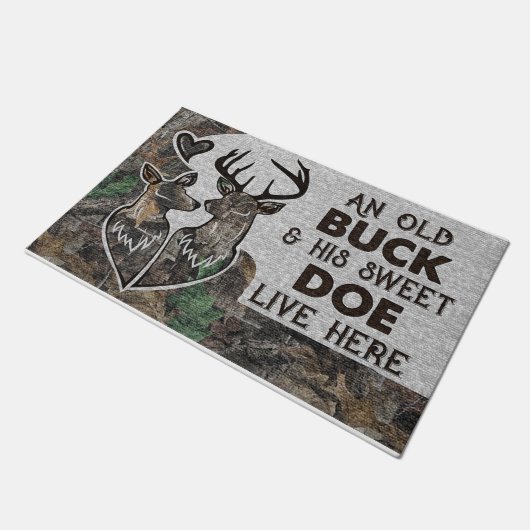 Persoonlijke funny Cute Deer Mat, Entry Rug Deurmat (Schuin)