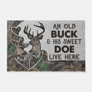 Persoonlijke funny Cute Deer Mat, Entry Rug Deurmat