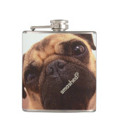 Persoonlijke Funny Cute Pug Dog Flask Heupfles (Voorkant)