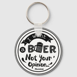 Persoonlijke Funny Drink Sleutelhanger van bier