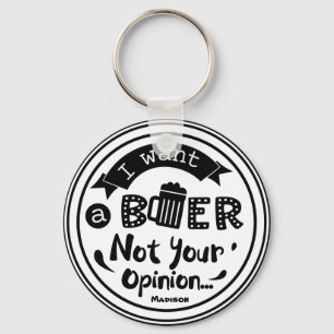 Persoonlijke Funny Drink Sleutelhanger van bier