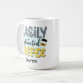 Persoonlijke Funny Easily Distracted Coffee-Mok Koffiemok (Voorkant links)